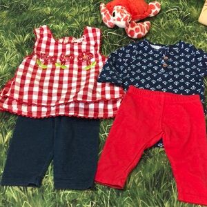 Baby Girl Red, White & Blue outfits 0-3M